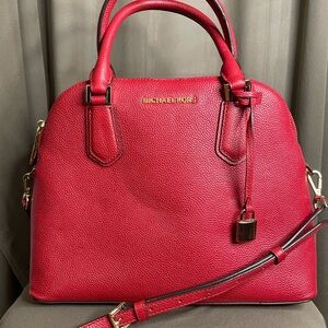 ♥️ Michael Kors Adele Large Dome Satchel — Scarlet